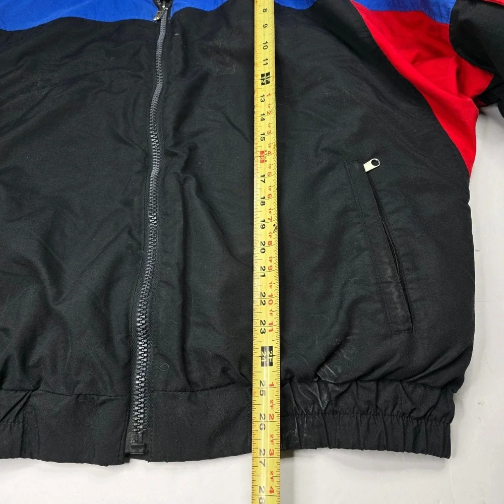 The North Face Colorblock Puffer Jacket Blue‎ Red Black Zip Up Insulated XL USA